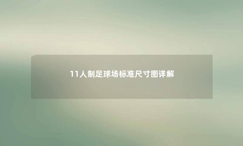 11人制足球场标准尺寸图详解 11人制足球场标准尺寸图详解