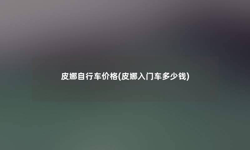 皮娜自行车价格(皮娜入门车多少钱) 皮娜自行车价格(皮娜入门车多少钱)