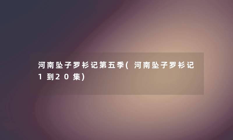 河南坠子罗衫记第五季(河南坠子罗衫记1到20集)