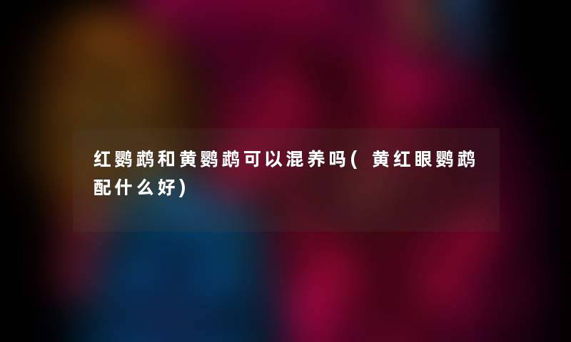 红鹦鹉和黄鹦鹉可以混养吗(黄红眼鹦鹉配什么好) 红鹦鹉和黄鹦鹉可以混养吗(黄红眼鹦鹉配什么好)