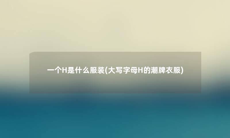 一个H是什么服装(大写字母H的潮牌衣服) 一个H是什么服装(大写字母H的潮牌衣服)