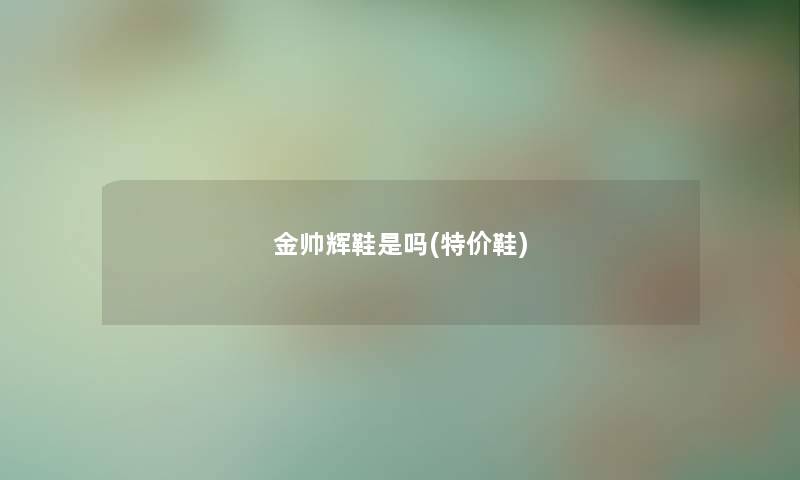 金帅辉鞋是吗(特价鞋) 金帅辉鞋是吗(特价鞋)