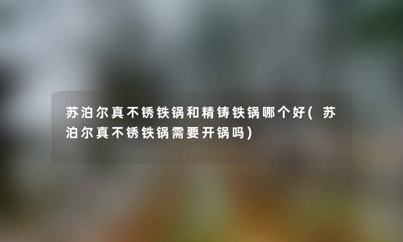 苏泊尔真不锈铁锅和精铸铁锅哪个好(苏泊尔真不锈铁锅需要开锅吗) 苏泊尔真不锈铁锅和精铸铁锅哪个好(苏泊尔真不锈铁锅需要开锅吗)
