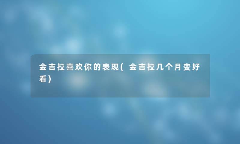 金吉拉喜欢你的表现(金吉拉几个月变好看) 金吉拉喜欢你的表现(金吉拉几个月变好看)