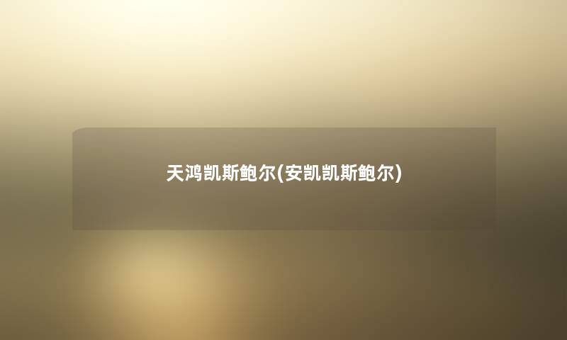 天鸿凯斯鲍尔(安凯凯斯鲍尔) 天鸿凯斯鲍尔(安凯凯斯鲍尔)