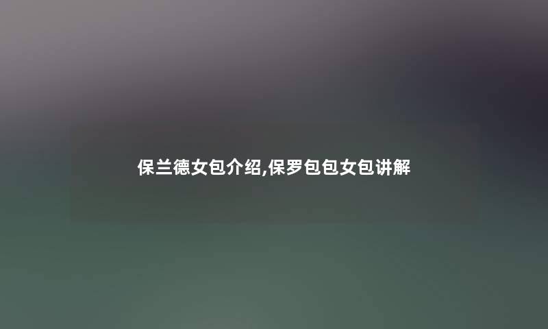 保兰德女包介绍,保罗包包女包讲解 保兰德女包介绍,保罗包包女包讲解